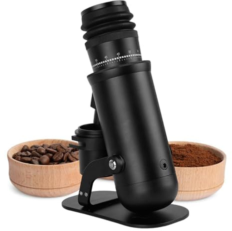 XEEAOFE Moulin à Grains de Café Électrique, Un Moulin à Meules Coniques avec 60 Réglages Précis, Soufflet de Nettoyage & Conception Monolithique à Faible Rétention pour Expresso et Filtre