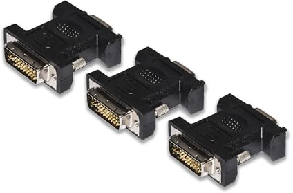 Link LKADAT2903 Lot de 3 adaptateurs DVI (24+5) mâle vers VGA Femelle - Convertisseur vidéo Full HD 1080p pour PC, moniteurs et projecteurs