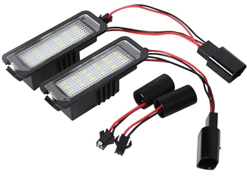 Ksjosji Per VW Per Golf 4 5 6 7 Polo 6N2 9N 6R Per Scirocco 3 Lupo 3L Per Amarok Error Free LED Bianco Luce Targa Auto Luci Della Targa
