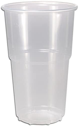 Pro DP 800 Plastikbecher Kaltgetränkebecher Colabecher Bierbecher Einweg Trinkbecher Ausschankbecher Einwegbecher Partybecher transparent klar 500ml 0,5l PP recycelbar - Inkl. Verpackungslizenz in D