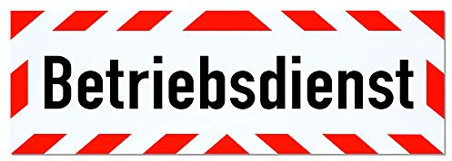 LOHOFOL Magnetschild Betriebsdienst | Schild magnetisch | mehrere Größen lieferbar (35 x 11 cm)