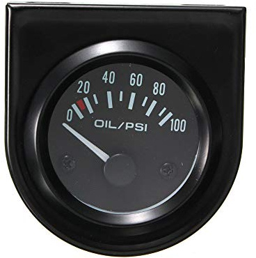 Mintice 2 52mm Licht Kfz Auto Öldruck Anzeige Oil Pressure Anzeige Instrument Gauge Meter Rauchfarbe Len Zeiger Indikator