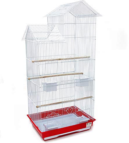 BPS Jaula Grande para Pájaro Pajarera Periquito Canarios con Saltado Perchas para Descanso Comedero 46.5 x 36 x 108 cm Color al Azar (Modelo 2) BPS-1240