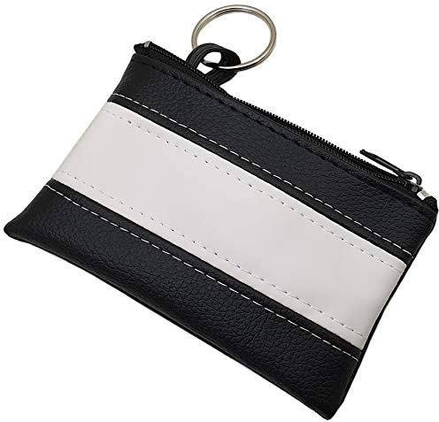 myledershop Kunstleder Schlüsseltasche mit 1 Reißverschlussfach
