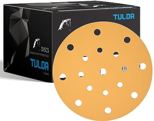 TULDA Sanding Discs P180 Orbital Sander Pads 6 150mm 15 Holes - Hook & Loop Discs Paper Sanding Pads For Random Orbit Orbital Sander (Box of 100 PCS)