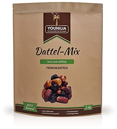 Dattel-Mix 2,4 kg: Ajwa, Medjool, Deglet Nour, Safawi, Barni und vieles mehr I Premium Datteln