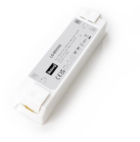 illuburg Transformador LED 24V 60W Sin Parpadeo para Tira LED Alimentador Fuente de Alimentación Driver
