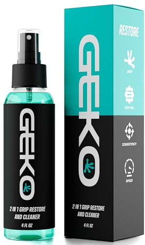 Geko 2-in-1 Grip Restore & Cleaner – #1 Golf, Basketball, Football, Volleyball, and Baseball Grip Spray – Restores Grip, Shoe & Glove Traction, Removes Dirt & Oil, Restores Control & Consistency