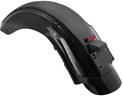 HCmotorku Motorrad-Heckklappen-System mit LED-Licht, Blinker, Bremslicht, passend für Harley Touring Road King Electra Road Street Glide 2009–2013, klare Linse