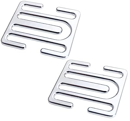 Seat Belt Adjuster, 2 Pcs Universal Car Seat Belt Clip Adjuster Shoulder Neck Strap Metal Seat Belt Locking Clip Buckle for Kids Adults (Silver)