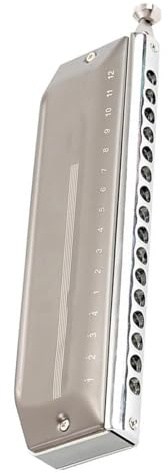 Mundharmonika Chromatische Mundharmonika mit 16 Löchern und 64 Tönen, C-Taste, raffinierter Aluminiumkamm mit klarer Klangqualität