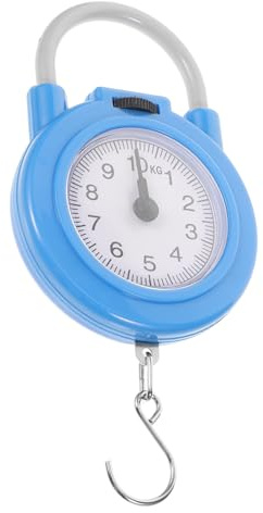 WRITWAA Mechanische Hängewaage für Gepäck mit Federanzeige Kompakte Reisegepäckwaage aus Plastik und Metall Handliche Reisekofferwaage für Zuhause und Unterwegs