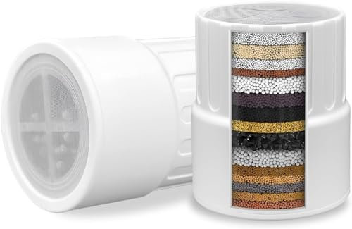 Replacement Shower Head Filter Cartridge Compatible with JOLIE Filtered Showerhead,Multi Stage Replacement Filters for Hard Water Remove Chlorine,Fluoride and Harmful Substance，2 Pack.