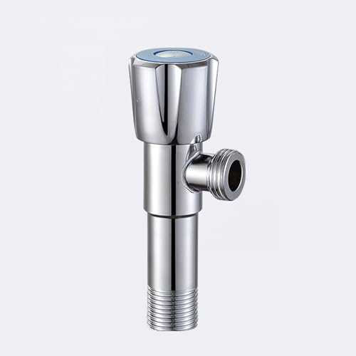 TYMYW Eckventil 1/2 Zoll Wasserhahn Eckventil Absperrventil Verchromter Wandanschluss,Blau,11,3 Cm