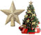 Topper de Árbol de Navidad,Estrella Arbol de Navidad, Estrella de Punta de Árbol,Estrella de Árbol con Purpurina, 6 cm, para Decoración del Árbol De Navidad