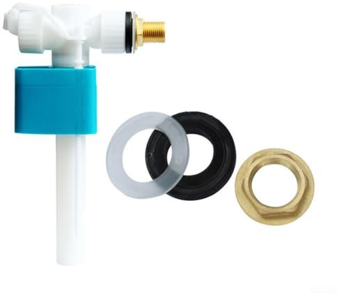 HEBEOT WC-Spülkasten, verstellbarer Wassertankeingang, Einlassfüllung, Schwimmerventil, Toiletten-Seiteneinlassventil für Toiletten-Tanks mit seitlichem Einlass, 245 x 145 mm (Kupfer)