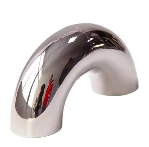 ZSQGHGH Auspuffblenden 1 Stück 304 Edelstahl-Winkel 90-Grad-Winkel, 1,5 Mm Dick 51 M 60 Mm 63 Mm 76 Mm Sanitär-Stumpfschweißen Auto-Endrohre(45mm)