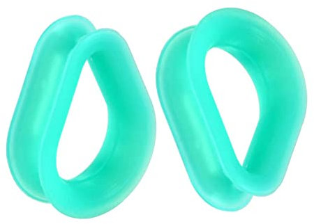 Grewod Tunnel Plugs, Silikon Grün Tropfen Ohr Tunnel Damen Herren Flesh Tunnel Ohr Expander Piercing Schmuck 24MM, 2 Stk