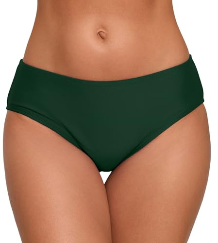 Halcurt Bikinihose Damen Mittelhohe Bund Schwimmhose Schnell Trocknende Badehose Strand Surf Bikini Hose S