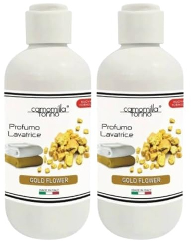 Camomilla Torino Profumo Concentrato Per Lavatrice Varie Fragranze 250 Ml (2 Unità, Gold Flower)