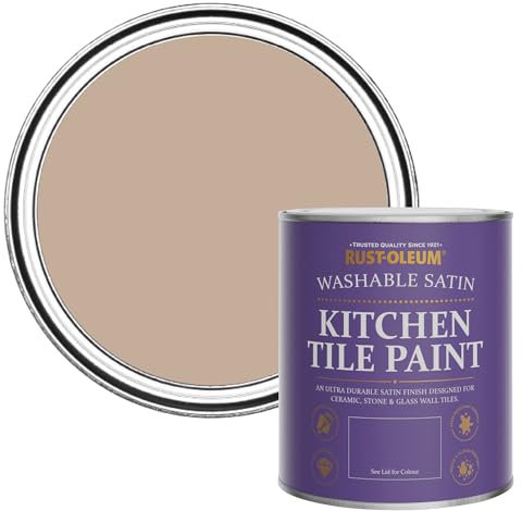 Rust-Oleum Water-Resistant Kitchen Tile Paint in Satin Finish - Smitten 750ml