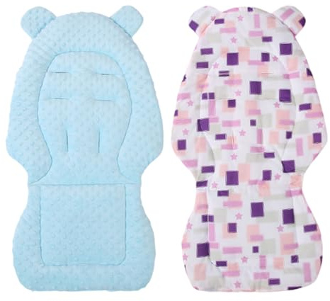 Universal-Sitzauflage für Kinderwagen, Universal-Sitzbezug für den Sommer, 40 x 80 cm, atmungsaktiv, weich, aus Baumwolle, für Autositze, Wiegen und Hochstühle, Zubehör für Sommer und Winter
