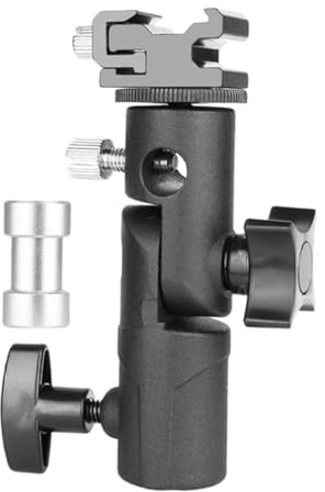 Housoutil Stativ Adapter für Blitzgerät mit Verstellbarem Halter Universeller Lichtstützenadapter für Kamera und Fotostative Geeignet für Fotografie und Beleuchtung