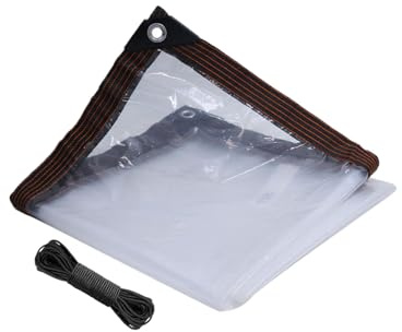 Tarpaulin Cover, Protective Sheet, Waterproof Garden Clear Tarp Cover with Reinforced Grommets, Authentic Outdoor Material for Home, Greenhouse, Gardens, Plant, Camping, Furniture, Patio Use