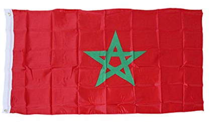 Drapeau Maroc Jardin Polyester Drapeau Marocain Bannières National pour Parades Sports