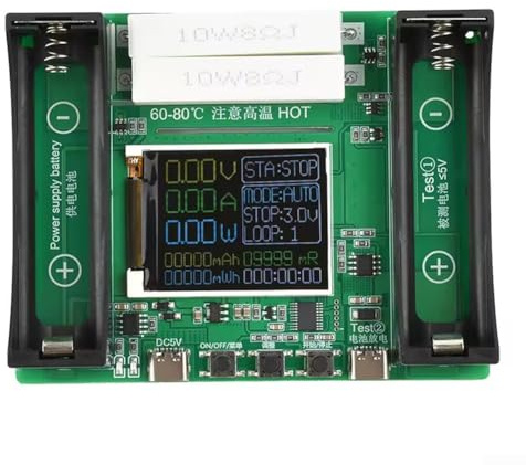 Modulo tester digitale per batterie al litio con misurazione MAh MWh e corrente di scarica regolabile
