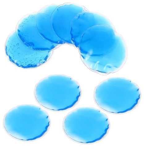 NOLITOY 10 Stück Teiliges Runde Kühl Wärmepads für Augen aus Sanftem PVC Gel zur Linderung von Augenmüdigkeit Schwellungen und Augenringen Vielseitig Einsetzbar für Kalte und Warme