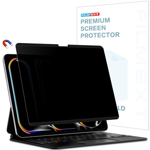 Magnetic Privacy Screen Protector for iPad Pro 11 inch M5 M4 (6th/5th Generation,2025/2024),Removable Anti Spy Glare Blue Light Filter Black Secrity Privacy Film Film