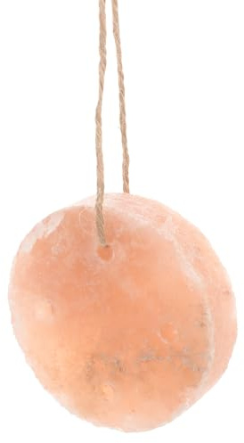 TOGEVAL Kleintier Salzleckstein aus Natursalz mit Mineralstoffen und Seilaufhängung für Kaninchen Hamster Nagetiere