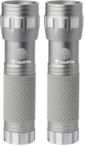 VARTA UV Taschenlampe LED inkl. 3x AAA Batterien, UV Light, zum Prüfen & Verifizieren Banknoten, Fingerabdrücken, Hygienehelfer, zum Erkennen von Schmutzrückständen & Urin von Haustieren