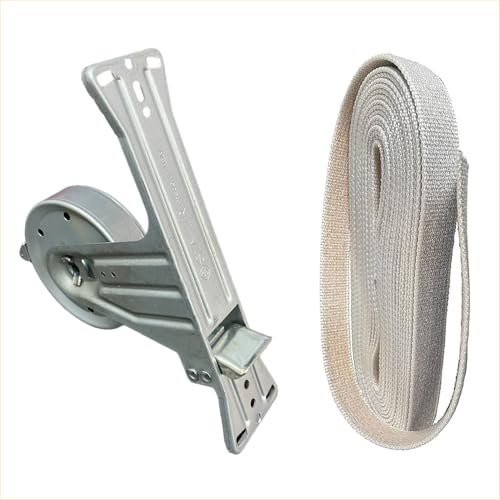 FRAMIG Avvolgitore per Tapparelle a Incasso con Cintino Bicolore 7,5mt – Kit Meccanismo in Acciaio Zincato per Balconi e Finestre Alte – Interasse 165mm – Bordi Rinforzati (Senza Cover)