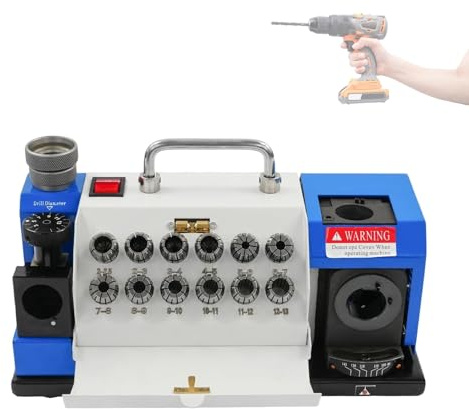 Drill Bits Sharpener, Portable Grinder for 2-13mm Bits, Adjustable Point Angle 90°-145°, Ideal for DIY Projects, Compact Design for Easy Use