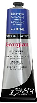 Daler Rowney Georgian - Pintura al óleo - magníficos colores - 225 ml - Azul ftalo