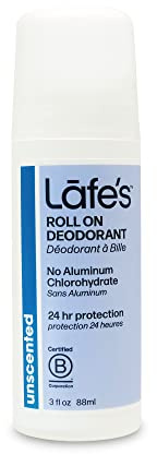 Lafe's Natural Deodorant | 3oz Roll-On Aluminum Free Natural Deodorant for Men & Women | Paraben Free & Baking Soda Free with 24-Hour Protection | Unscented