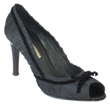 Buffalo Women's Peeptoe Ballet Flats Peep Toe, Black, 8.5