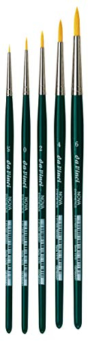 da Vinci Watercolor Series 5230 Nova Pinsel-Set, Synthetik mit pflanzlicher Ölpinsel, Seife, mehrere Größen, 5 Pinsel (Serie 1570)