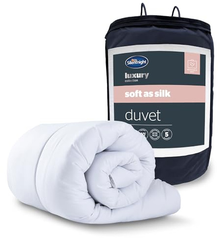 Silentnight Soft As Silk 10.5 Tog Double Duvet - Luxury All Seasons Summer Winter Duvet Quilt for Luxurious Comfort and Supreme Softness - Hypoallergenic and Machine Washable - Double
