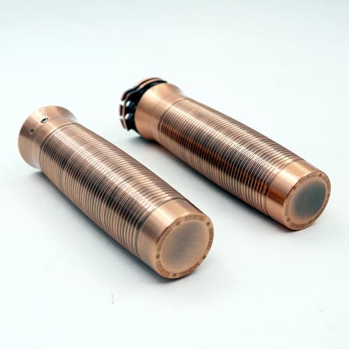 Motorcycle 1'' Hand Grips Copper Handlebar CNC Custom Handlebar Grips for Harley Sportster XL 883 1200 48 Harley Softail Dyna Touring,ESUBOSHI