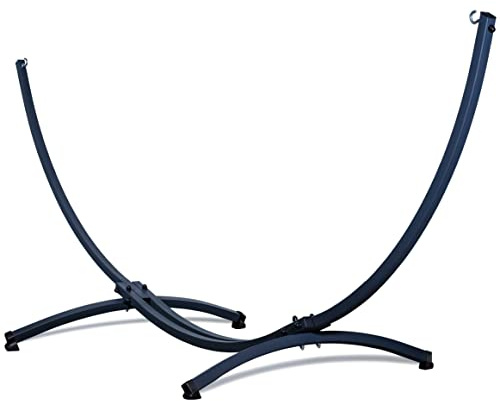 Potenza Support Hamac Grande 370 cm | Acier Galvanisé à Chaud et Laqué en Poudre | Structure Cintrée sans Soudure | pour 2 Personnes | Charge 220 kg | Testé jusqu'à 350 kg | Fabriqué en UE
