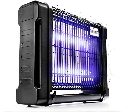 Duronic Fly Killer FK8412 | UV Light Kills Mosquitoes and Flying Insects | Small Size | Slimline | Ceiling or Wall Mountable | Indoor Pest Control | 12W Electric Ultra Violet Zapper | 2x 6W Bulbs