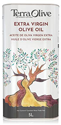 TERRAOLIVE - Aceite de Oliva Virgen Extra, Aceite para Cocinar, Variedad de Aceitunas, Cuerpo Suave, Procedencia España, Montes de Toledo, Envasado en Lata - 5L | Variedad de aceitunas. Cuerpo suave. Ideal para cocinar. Procedencia Montes de Toledo, España. Envasado en lata.