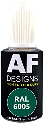 Alex Flittner Designs Lackstift RAL 6005 MOOSGRUEN matt 20 ml | Hochwertiger Lackstift auf Acrylbasis - ideal geeignet für Hobby, Freizeit, Modellbau, Basteln und um Kunststoff - oder