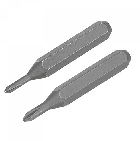 uxcell PH000/PH00 Lot de 6 embouts de tournevis cruciformes avec tige hexagonale de 5/32 Longueur 2,8 cm