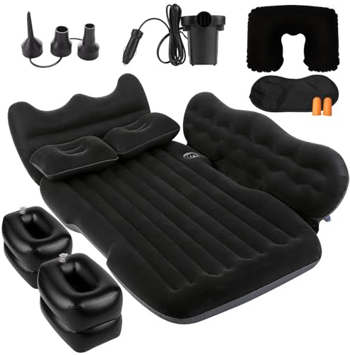 Icelus Inflatable Car Air Mattress for Back Seat of Cars Camping Bed Portable Blow Up Mattress,130×82 cm Car Travel Mattress,Car Sleeping Beds for Car Universal SUV