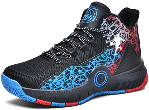 Kmrlofiy Herr basketskor sportskor stötdämpning halkfria basketskor män lätta andningsbara sneakers tennisskor gym sneakers, Bkt M8, 35 EU