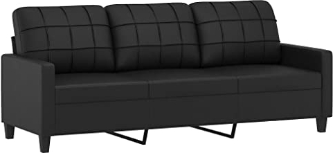 Tidyard 3-Sitzer-Sofa Schlafsofa Schlafcouch Bettcouch Sofa Wohnzimmer Multifunktionale Sofa Bettsofa Designsofa Wohnzimmersofa Sitzmöbel Loungesofa Polstersofa 198 x 77 x 80 cm (B x T x H) Schwarz